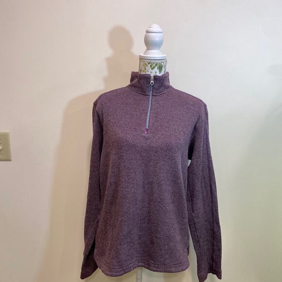 Robert Graham Purple   3/4 Zip Pullover Sweater Small - Picture 5 of 10
